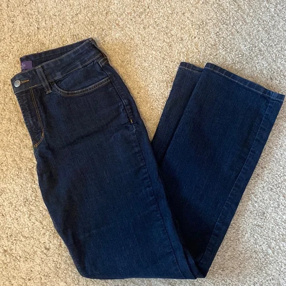 NYDJ Marilyn Straight Dark Wash Jeans - Picture 3 of 11